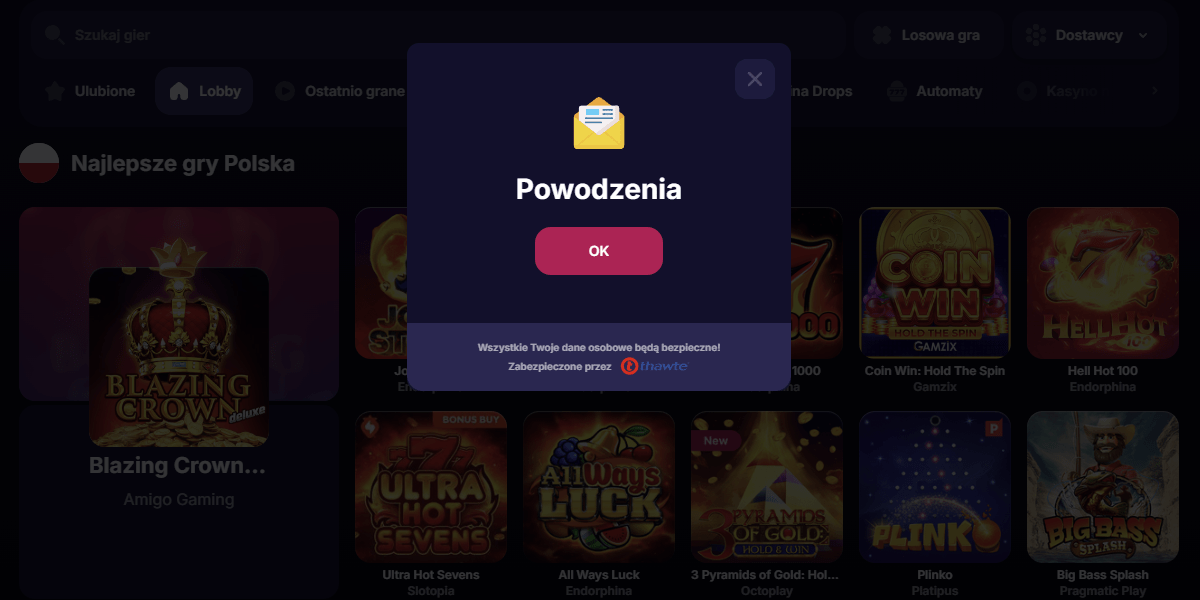 Powodzenia w kasynie NV