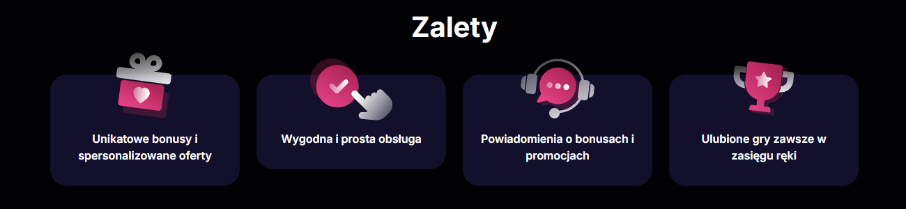 Zalety NV Kasyno App